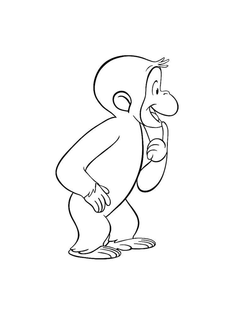 Little Cartoon Monkey coloring page