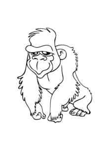 Gorilla Monkey coloring page