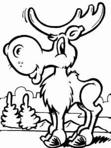Cute Little Moose coloring page