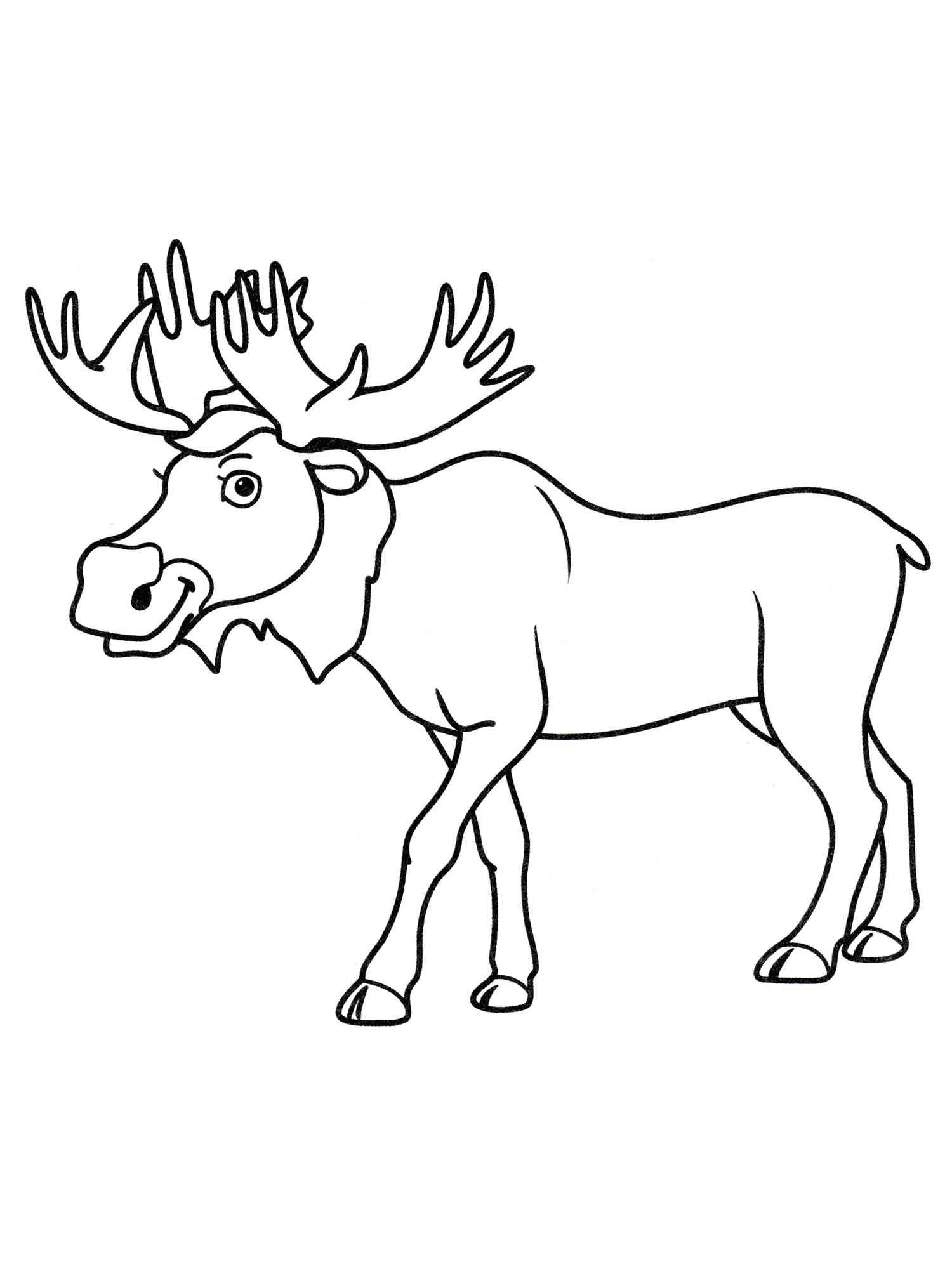 Simple Moose coloring page