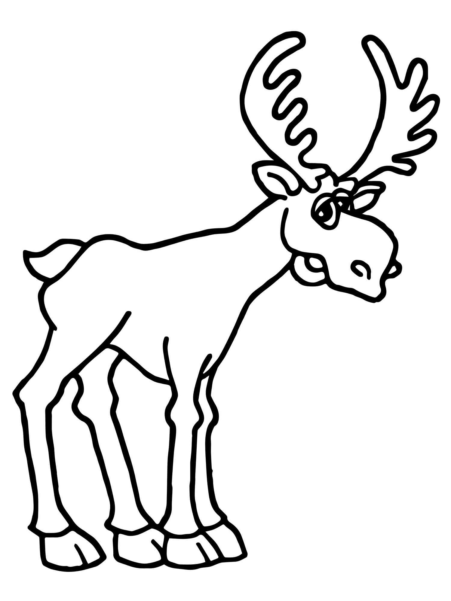 Cartoon Moose coloring page