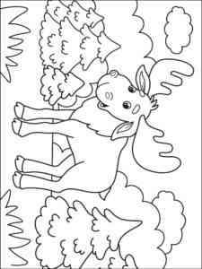 Cute Moose coloring page