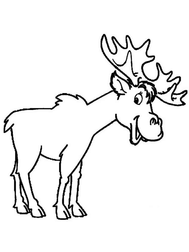 Smiling Moose coloring page