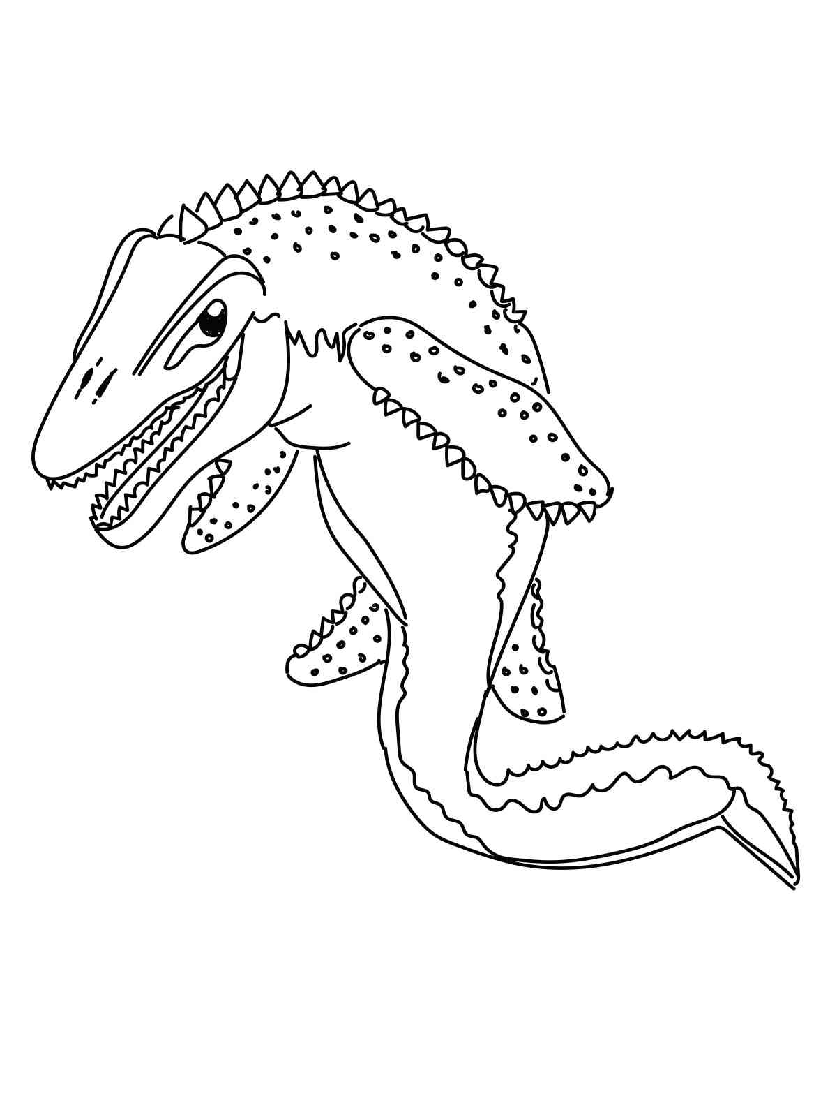 Jurassic Mosasaurus coloring page