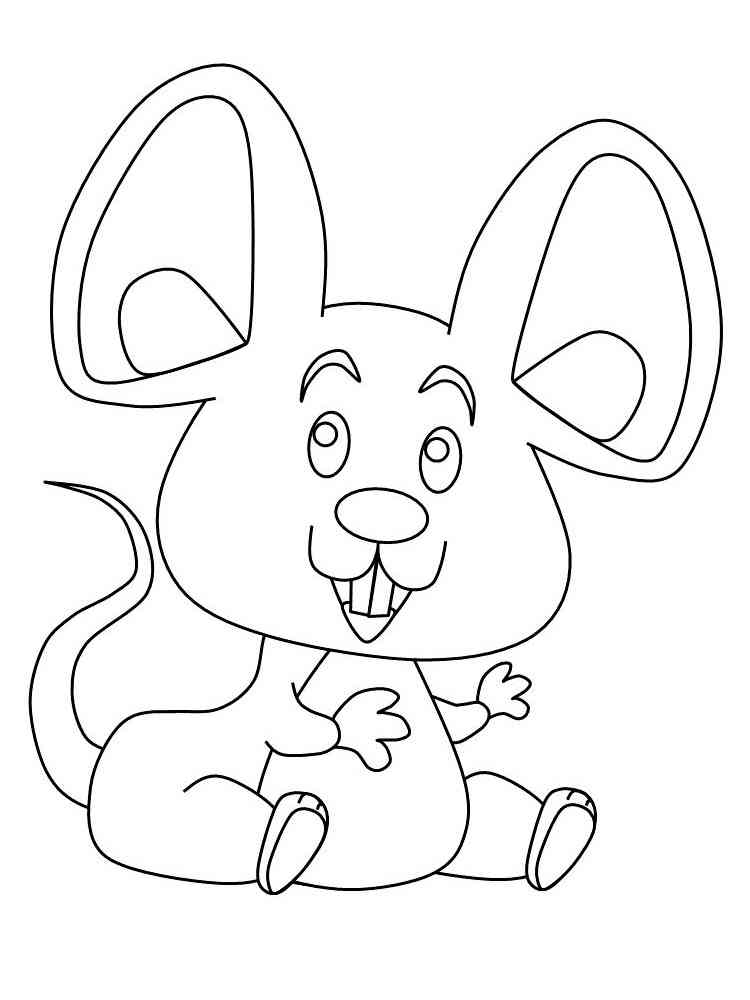 Easy Baby Mouse coloring page