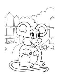 Mouse smiling 2 coloring page