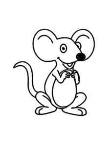 Mouse smiling coloring page