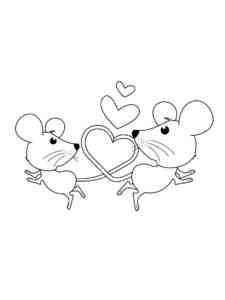Two Mouse coloring page