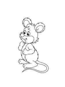 Simple Cartoon Mouse coloring page