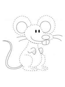 Mouse Dot to Dot coloring page