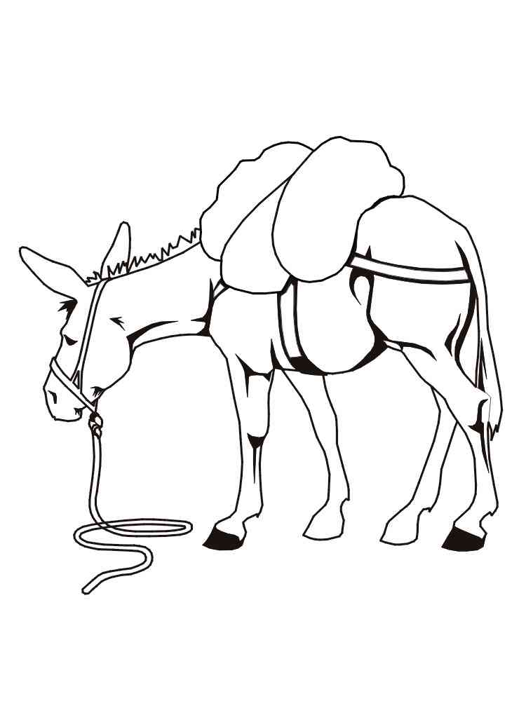 Easy Mule coloring page