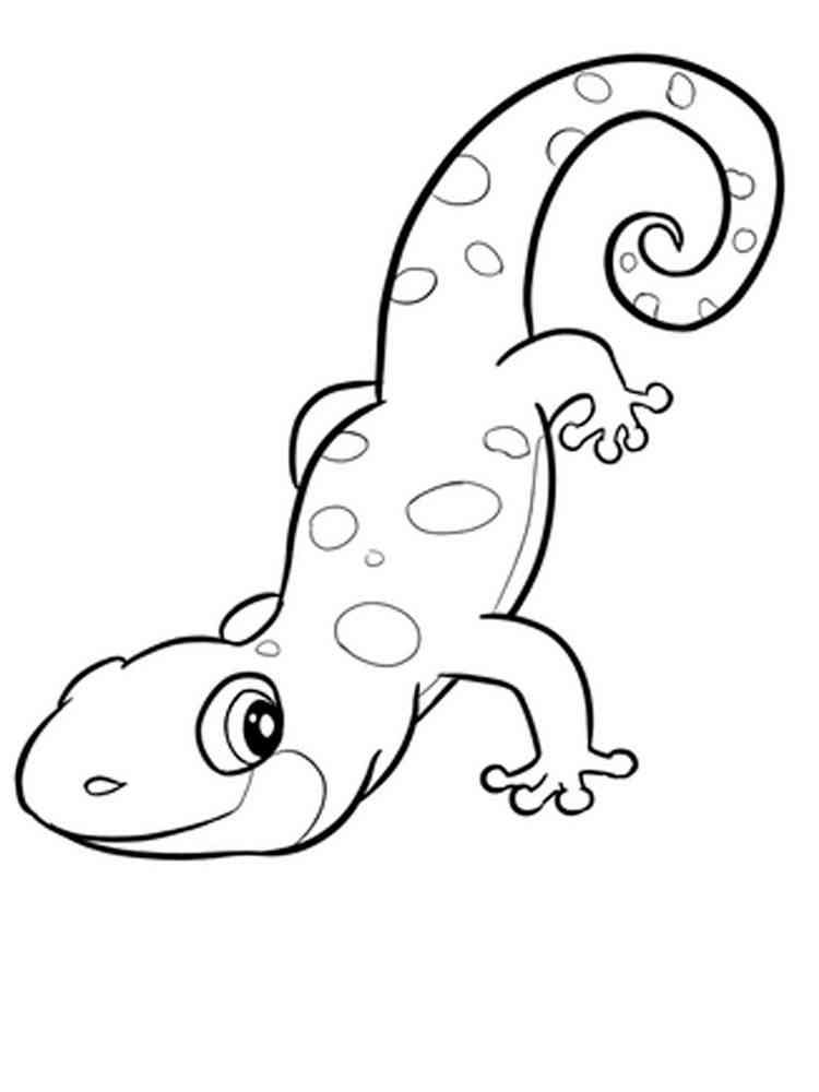 Cartoon Newt coloring page