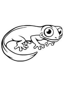 Simple Cartoon Newt coloring page