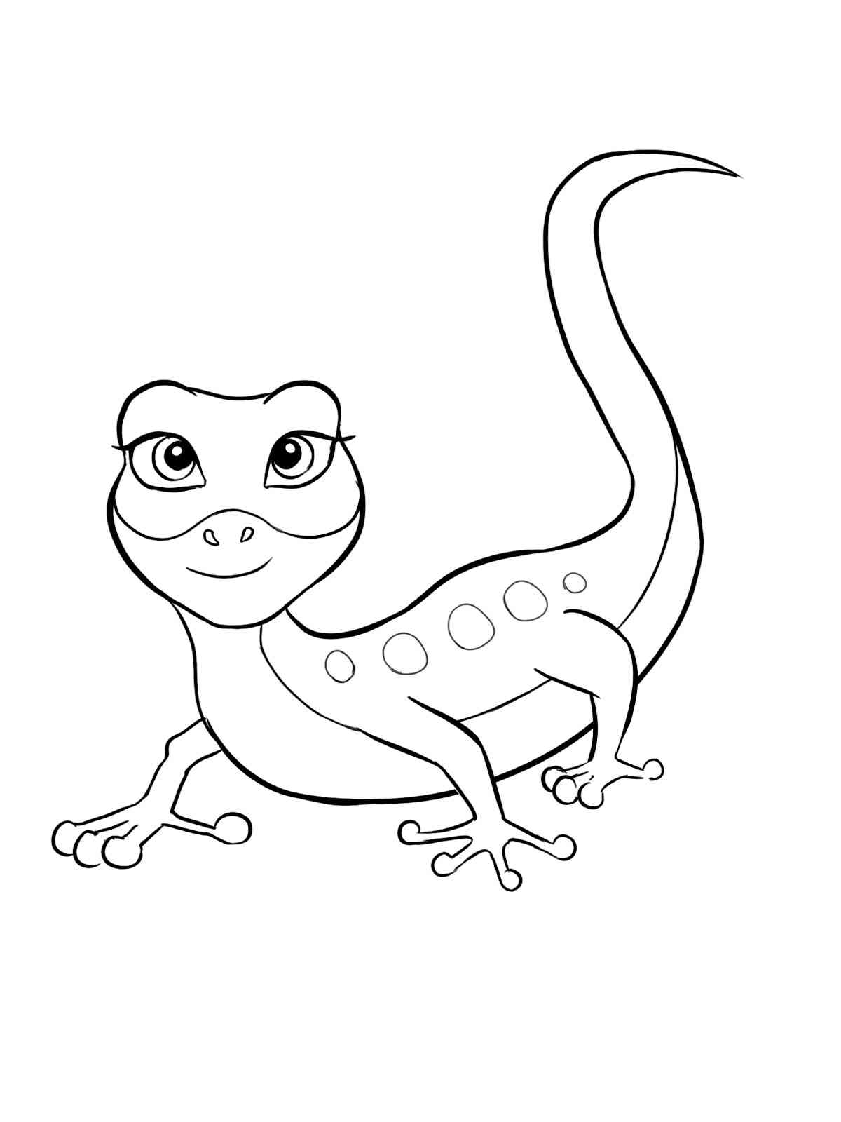 Funny Newt coloring page