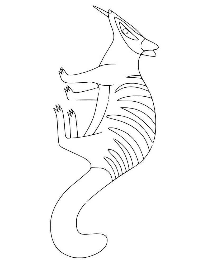 Easy Numbat coloring page