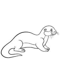 Simple Otter coloring page