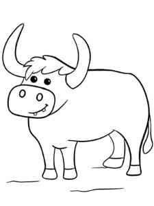 Beautiful Ox coloring page
