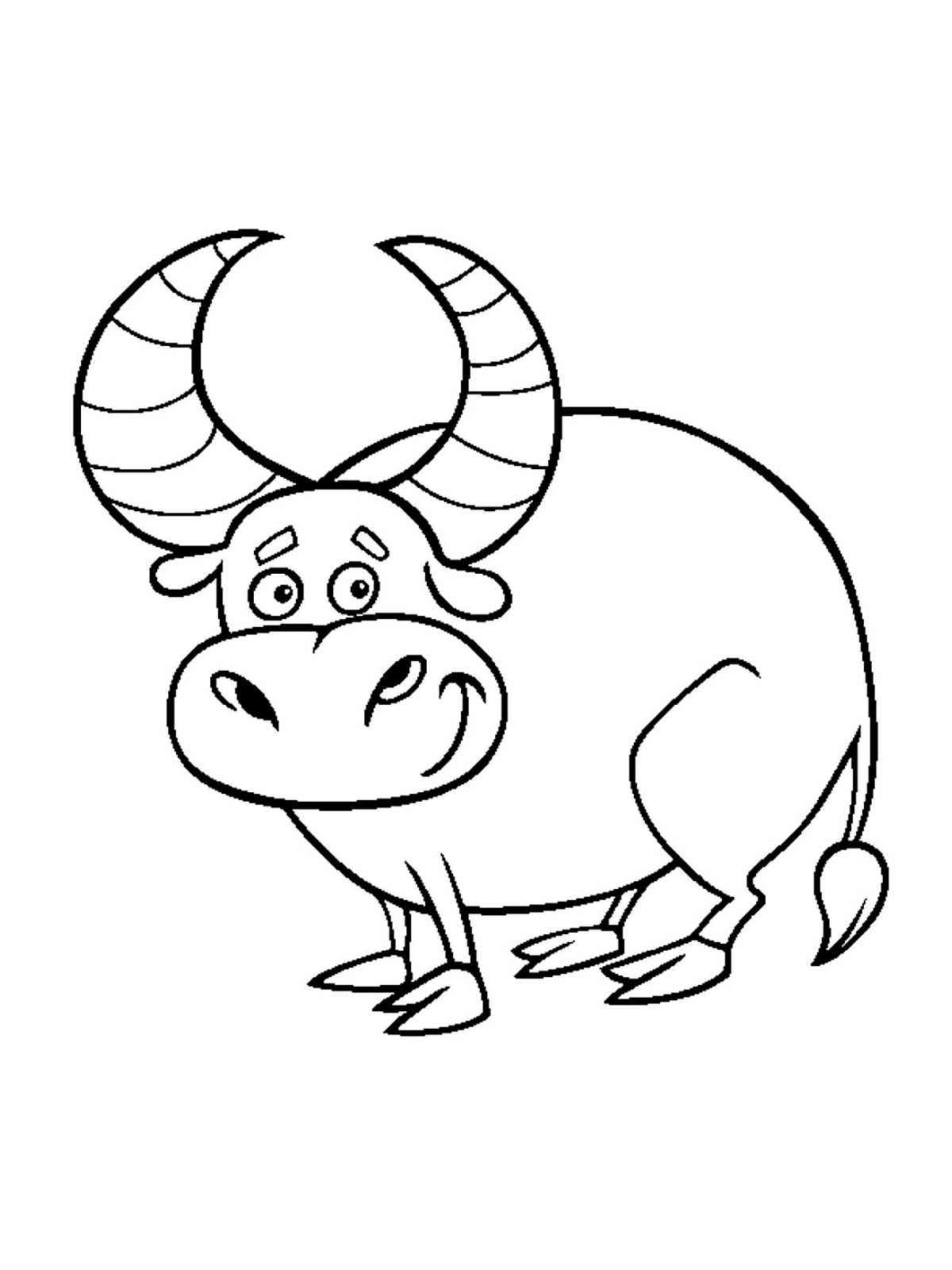 Funny Ox coloring page