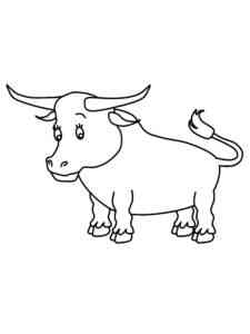 Easy Ox coloring page