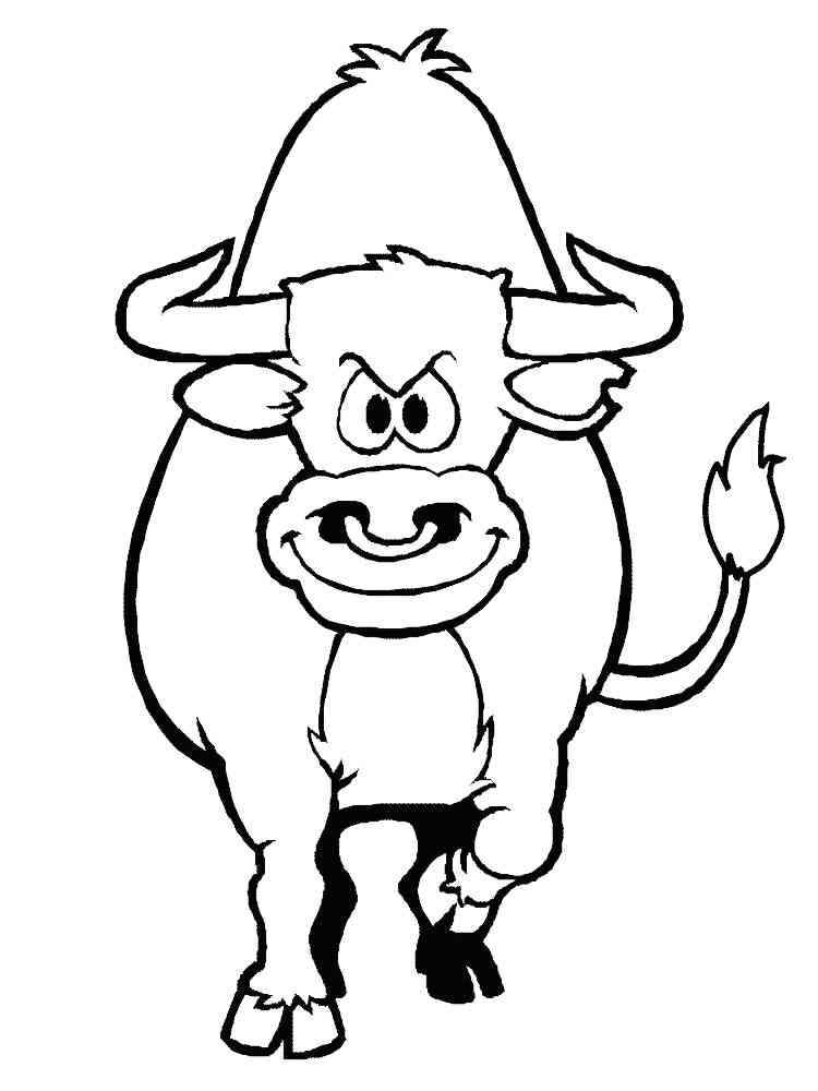 Walking Ox coloring page