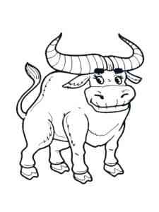 Funny Ox 2 coloring page