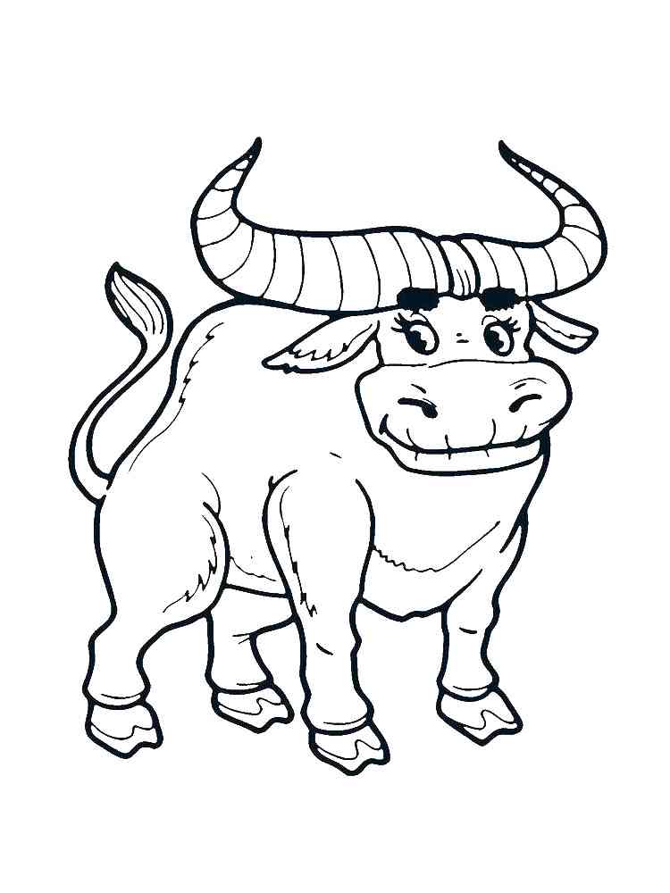 Funny Ox 2 coloring page
