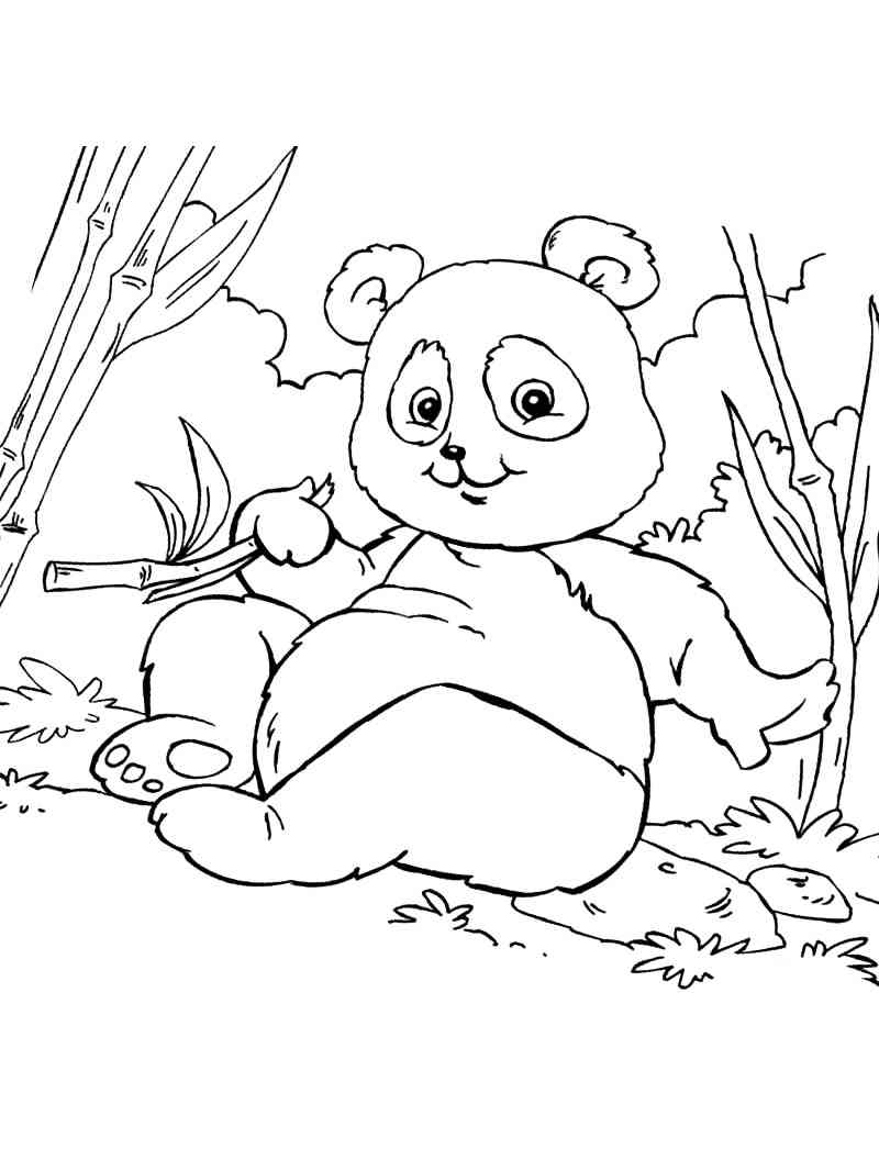 Cartoon Panda coloring page