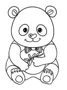 Panda Smiling coloring page