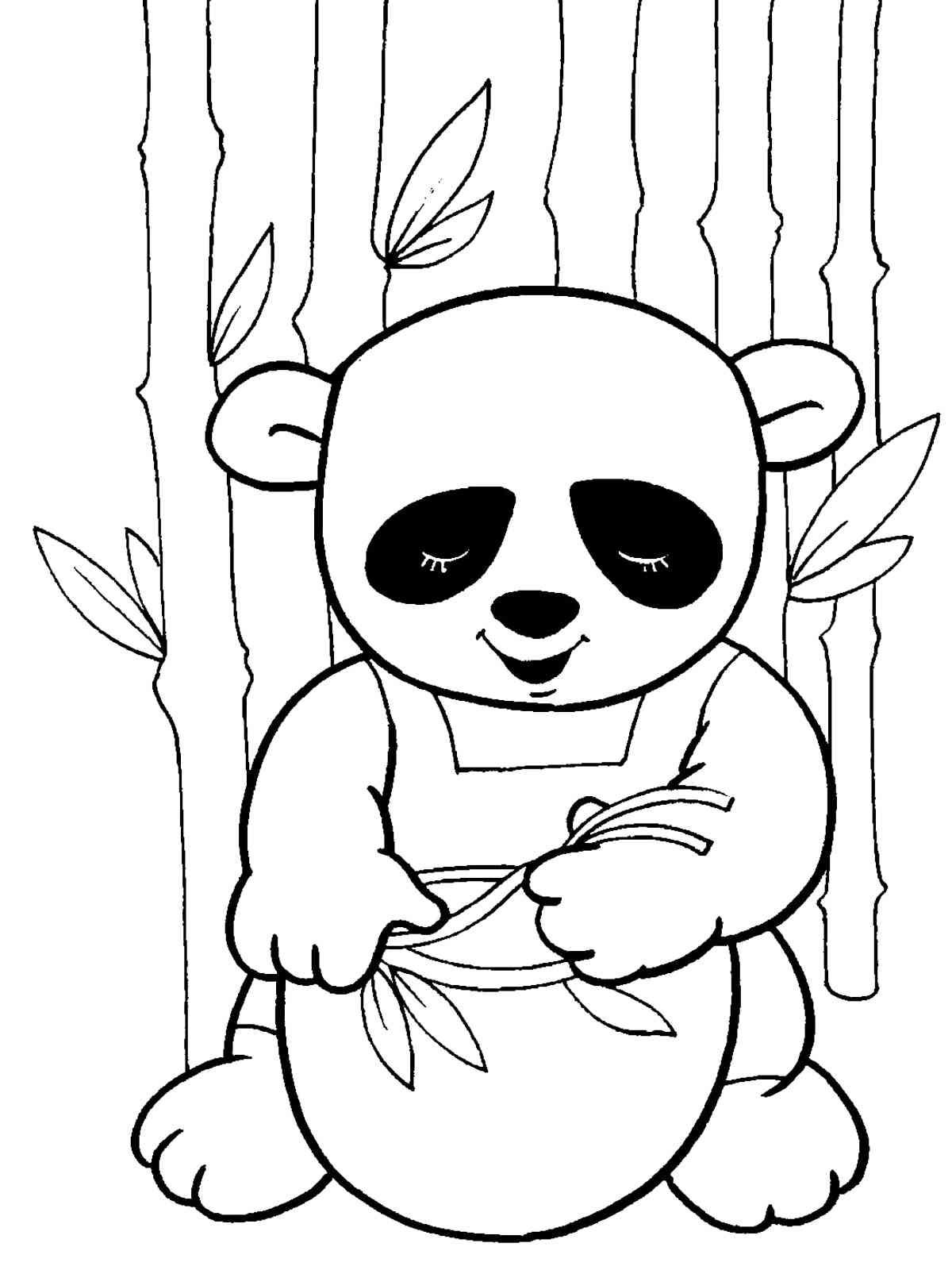 Easy Panda coloring page