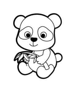 Cute Little Panda coloring page