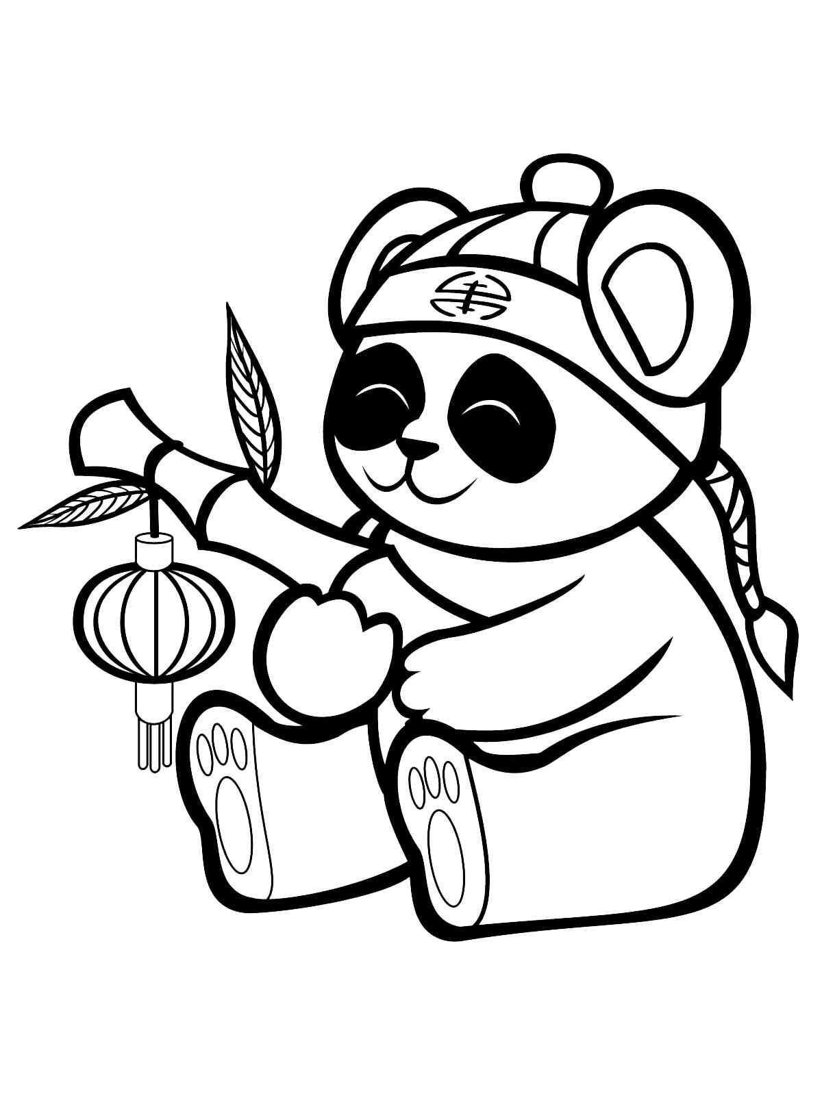 Cute Panda coloring page