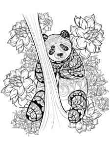 Panda Antistress coloring page