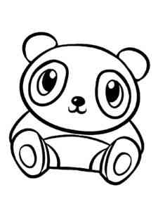 Funny Panda coloring page