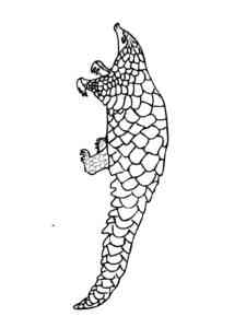 Easy Pangolin coloring page