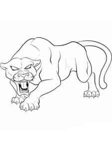 Angry Panther coloring page