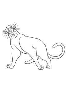 Happy Panther coloring page