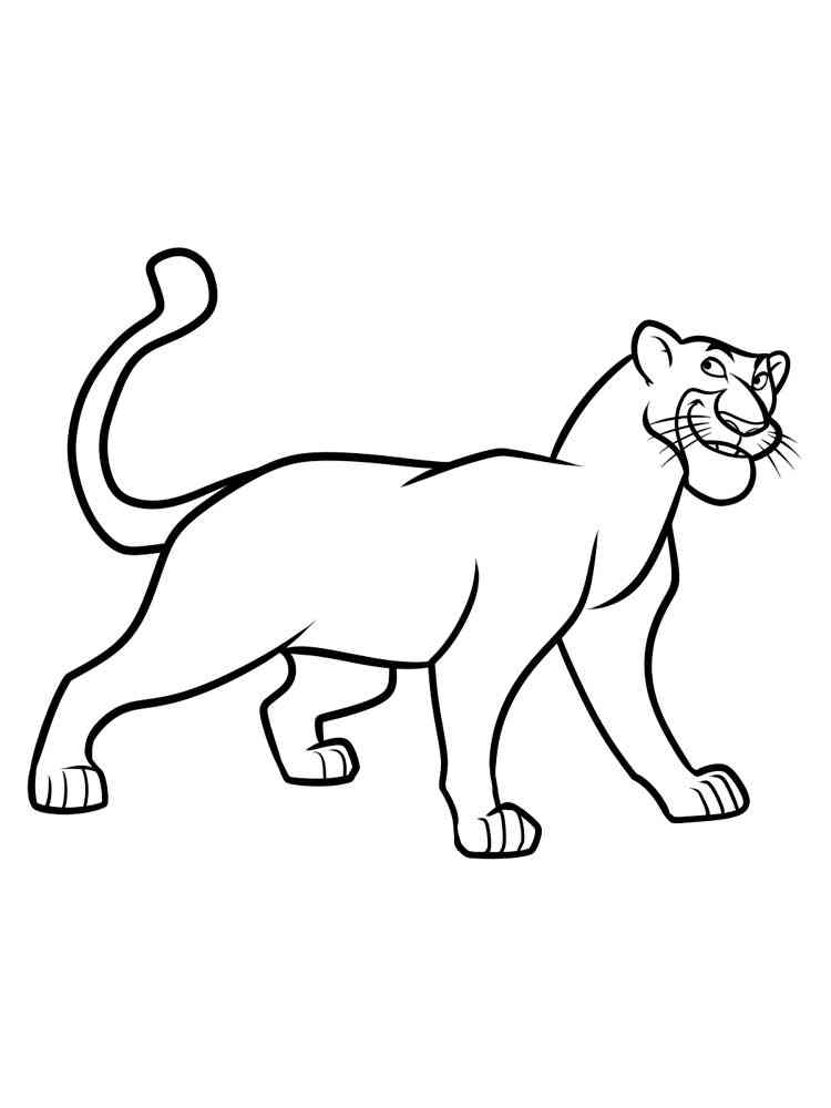 Easy Panther coloring page