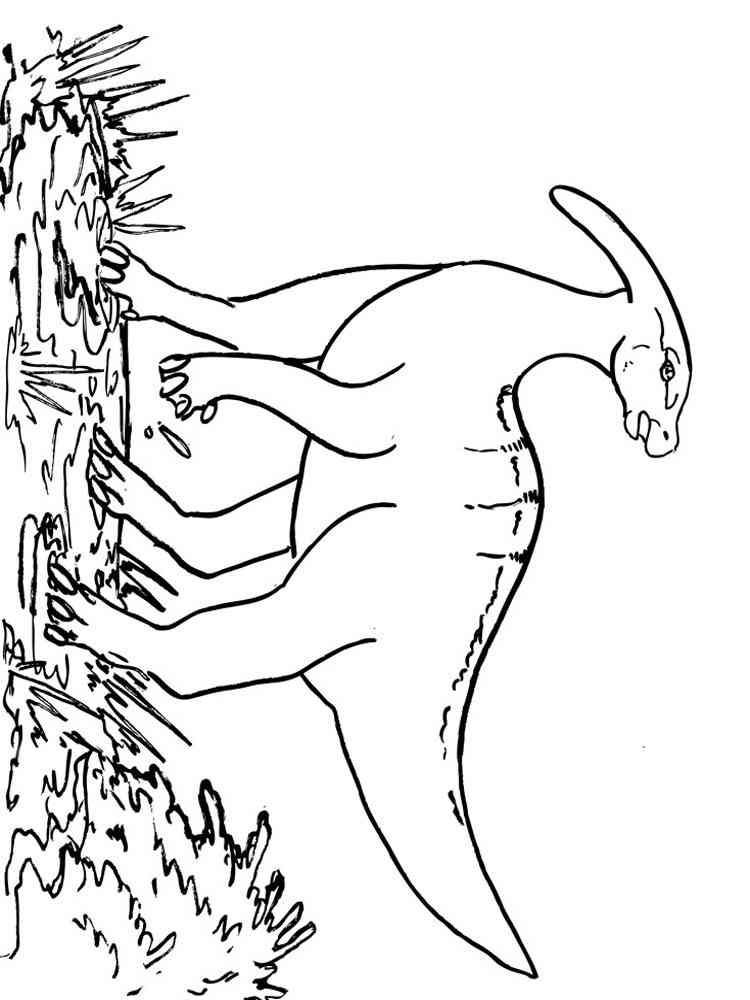 Simple Parasaurolophus coloring page