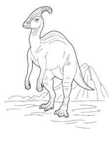 Parasaurolophus Dinosaur coloring page