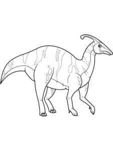 Easy Parasaurolophus coloring page