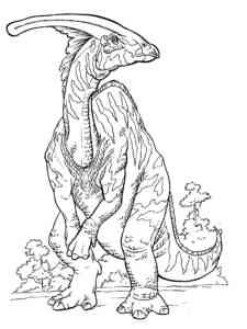 Jurasic Parasaurolophus coloring page