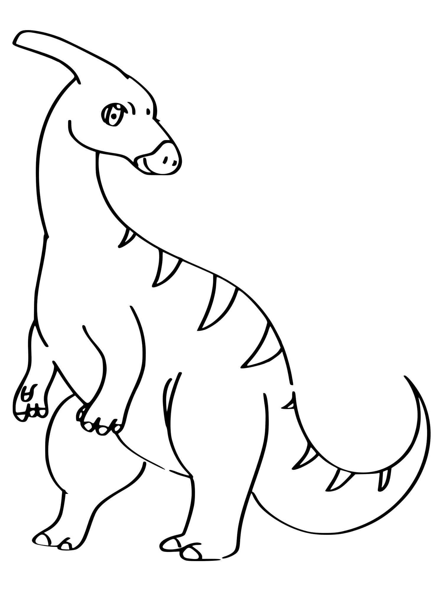 Dino Parasaurolophus coloring page