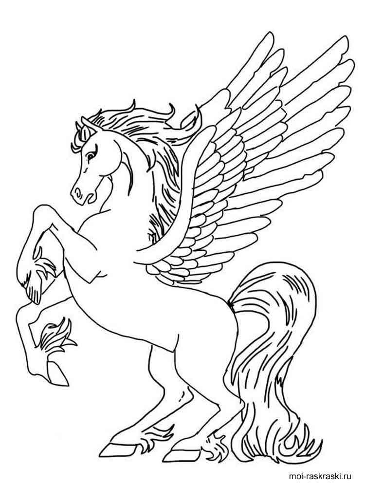 Easy Pegasus 2 coloring page