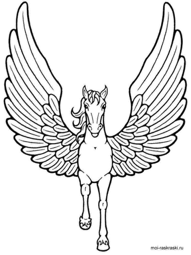 Graceful Pegasus coloring page
