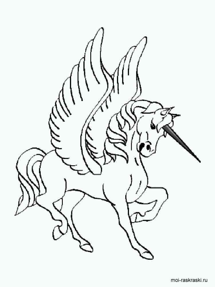 Simple Pegasus coloring page