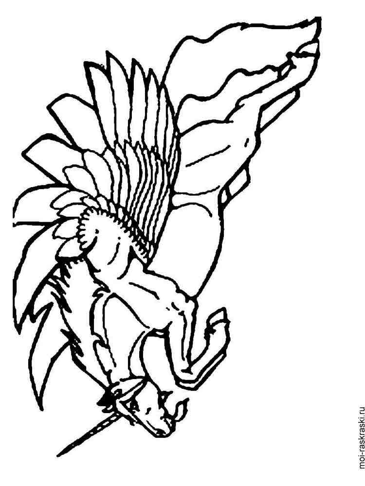 Mythical Pegasus coloring page