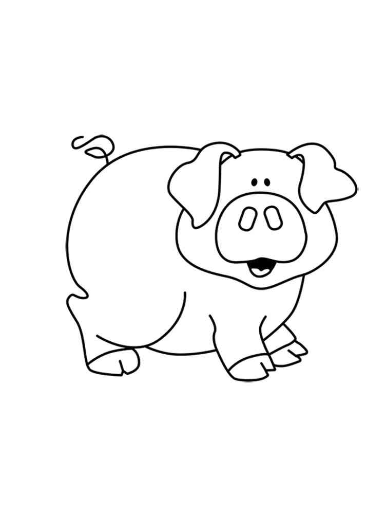 Funny Pig coloring page