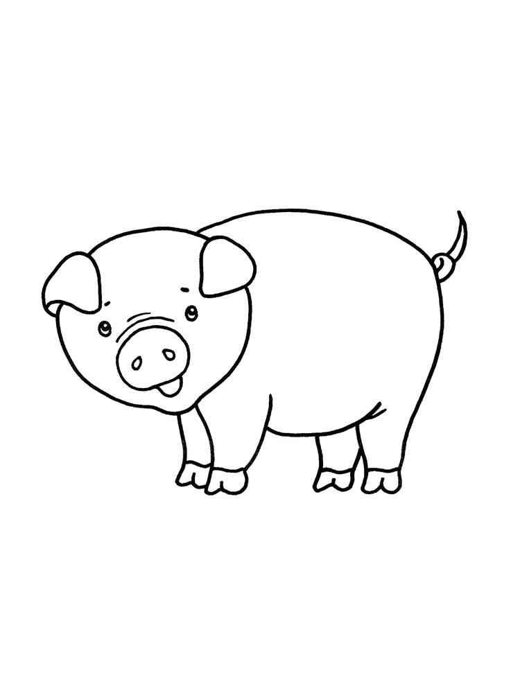 Easy Pig coloring page