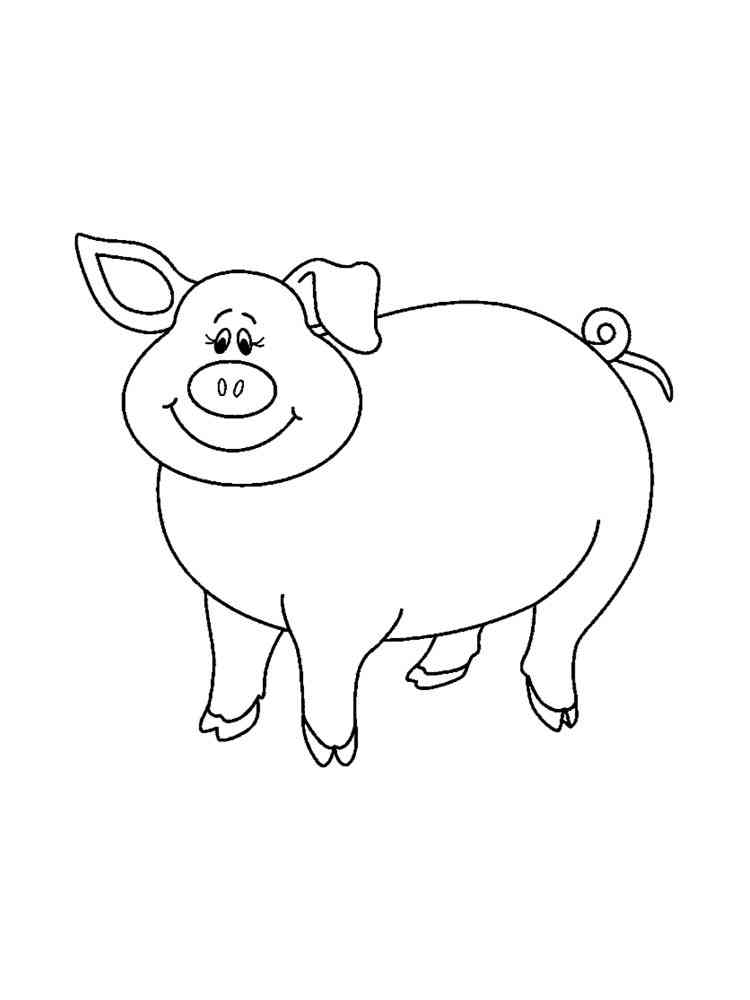 Pig Smiling coloring page
