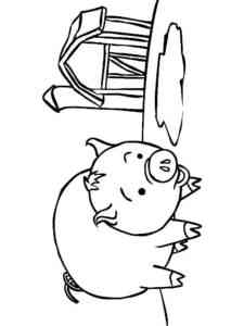 Cute Pig 2 coloring page